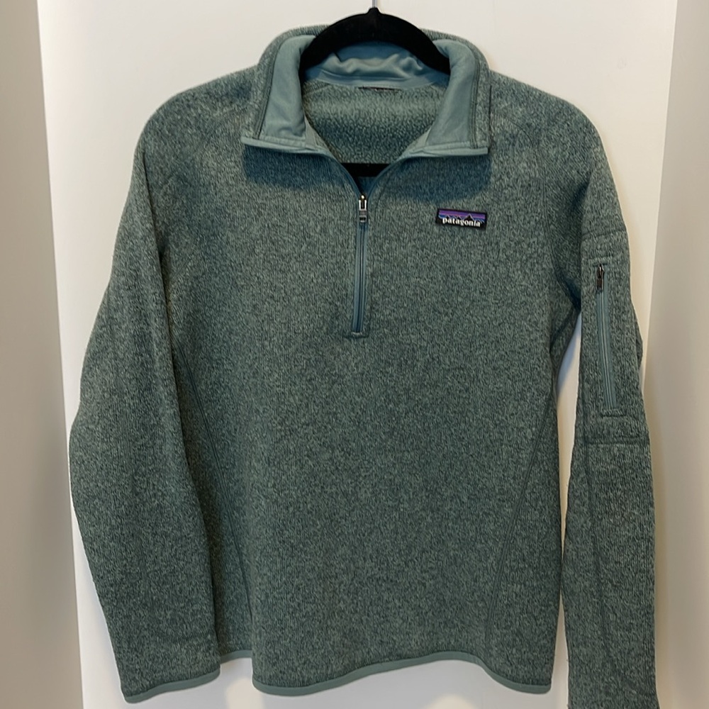Patagonia Better Sweater Blue 1/4 Zip Pullover NO SIZE TAG SEE MEASUREMENTS - Picture 2 of 10